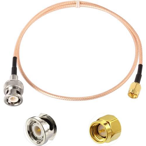 Superbat RF Coaxial Cable BNC straight Male Plug to SMA plug straight Antenna Feeder Pigtail Cable RG316 15cm