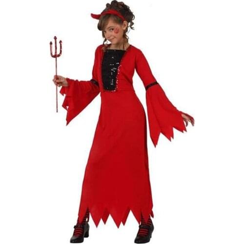 Snailify Devil Costume For Kids Halloween Costume For Girls Demon Fancy Dress Red Vampire Cosplay For Party