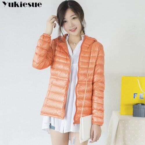 Spring Winter Women Ultra Light Down Jacket Casual Female Portable 90%white duck feather Coat Jackets Lightweight womens Parkas