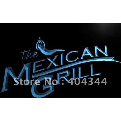 LB744- The Mexican Grills Bar Pub OPEN LED Neon Light Sign home decor crafts