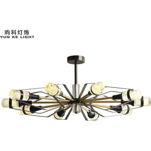 All copper personality creative art wine bottle lamp living room restaurant bar cafe chandelier