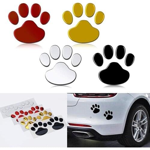 Motorcycle Car Universal 3D Sticker Paw Cat Dog Footprints Decal Bumper Windshield Door Mirror Body Foot Prints Stickers