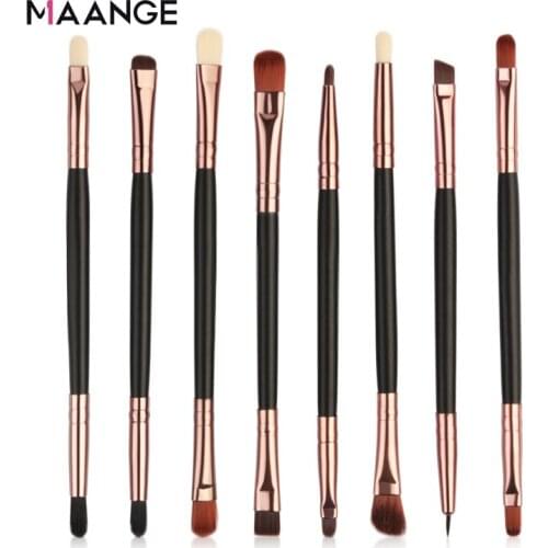 8 Pcs/set Double-head Makeup Brushes Set Eyeshadow Foundation Powder Eyeliner Eyelash Lip Make-up Brush Cosmetic Beauty Tool Kit