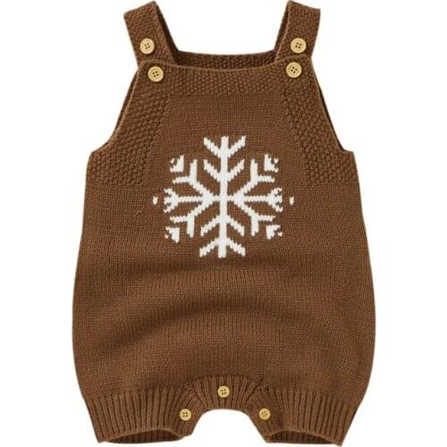 Autumn Infant Baby Girls Sleeveless Knitted Wool Floral Print Rompers Kids Cute Jumpsuit