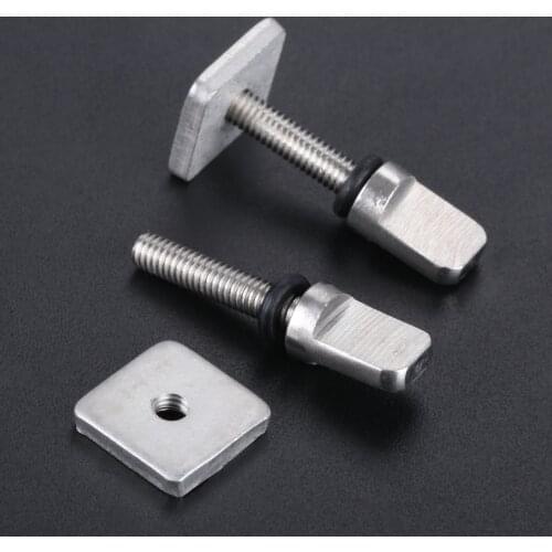 2pcs Stainless Steel Surfboard Longboard SUP Center Sliding Fin Box Plates And Smart Screws Fits All Standard Surf Fin Boxes