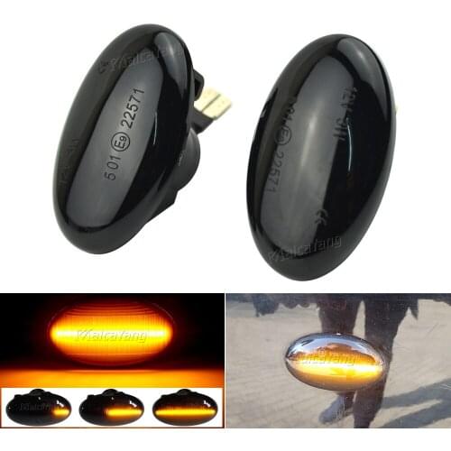 Flowing Dynamic LED Side Marker Light Turn Signal Lights 12V Blinker Lamp For Mercedes Smart W450 W452 A-Class W168 Vito W639