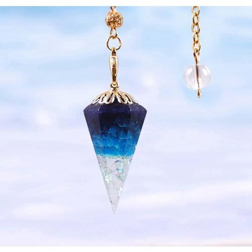 Energy Crystal Pendulum For Dowsing Natural Healing Crystal Quartz Hexagonal Pendants Pendulo Jewelry Pendulos