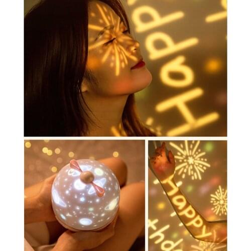 Wonderlife Projection Starry Ocean Rotating Multifunction Projection Lamp Dimming Led Atmosphere Sleep Night Light