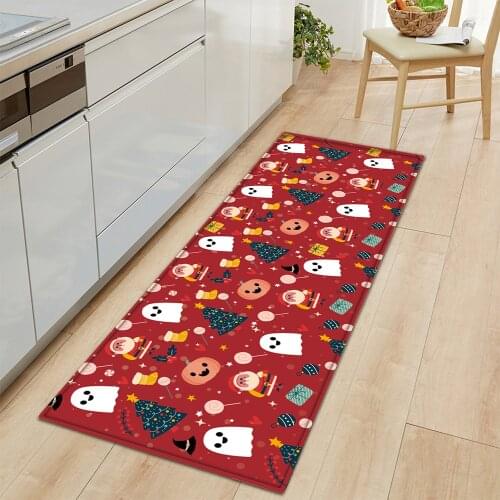 Christmas Tree Santa Carpet Decoration Happy Halloween Pumpkin Pattern Carpet Halloween Carpet Bedroom Decoration For Christmas