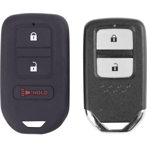 Silicone Fob Key Case Holder Cover for Honda Fit CR-V CRV HRV Pilot Accord CR-Z EX EXL 3 Button Remote Control Car Key Cover Set