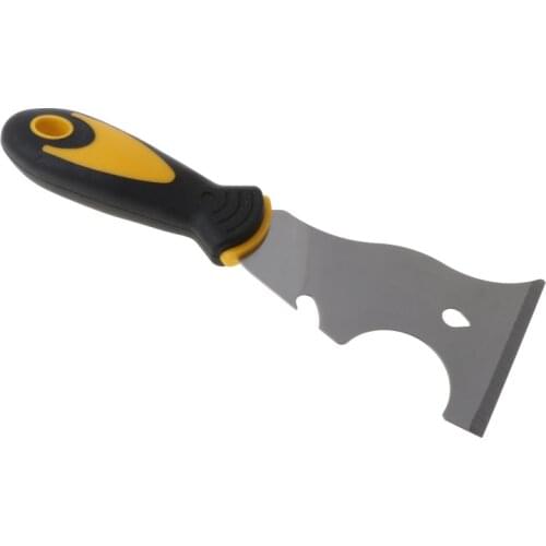 Stainless Steel Paint Putty Scraper 7in1 Tool Paint Can Opener Wallpaper Scraper C90D