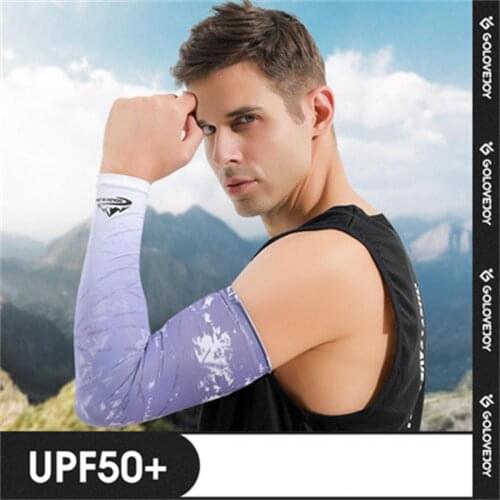 1 Pair Sunscreen Sleeves Ice Silk Anti-ultraviolet Cold Sleeves Thin Arm Sleeves For Outdoor Riding