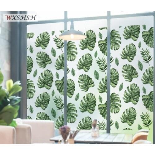 40cmx100cm Static Cling Glass Sticker Multi-Style Fresh Pattern Home Decorative Frosted Window Film For Bathroom Kitchen Bedroom