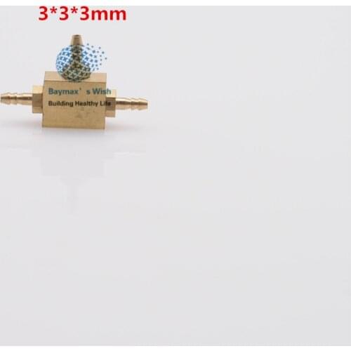 Dentist Valve Copper Tee For Dental Chair Air Compressor Air Turbine 3*3*3MM