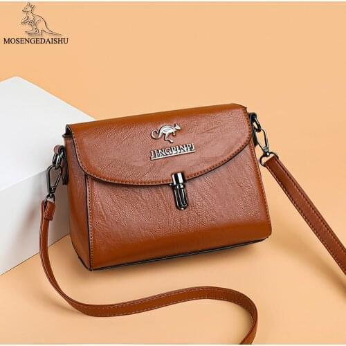Lock Design Solid Color Ladies Shoulder Bag Fashion Letter Designer Womens Bag High Quality PU Leather Women Crossbody Bags Sac