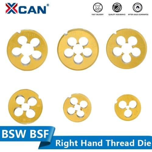 XCAN BSW BSF Screw Die Hard Alloy Thread Die TiN Coating Right Hand Machine Die Metal Threading Tools