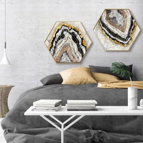 Golden Marble Pattern Abstract Canvas Painting Nordic Poster and Print Contemporary Wall Art Picture Modern Living Room Decor