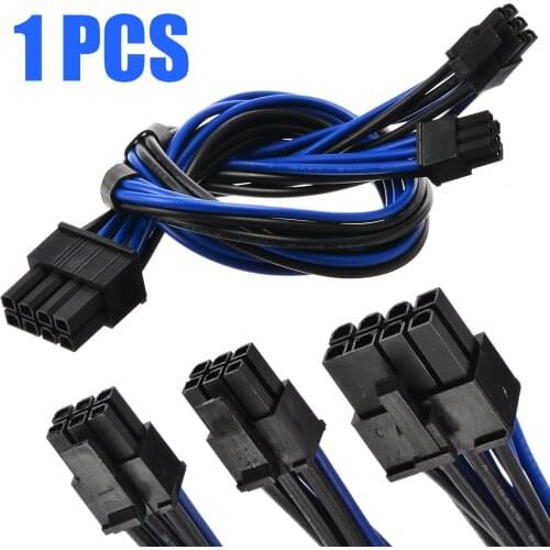 1pc High Quality Graphics Card Power Supply Cord 18AWG Dual Mini 6-Pin Male To 8-Pin PCI-E Cable Adapter For Mac Pro