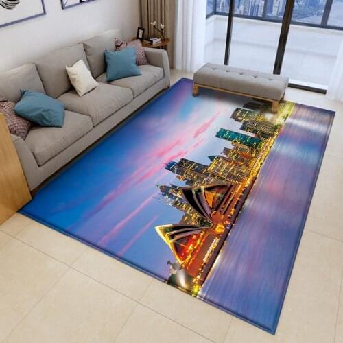 2020 Sydney Opera House Australia Flannel Carpet Kitchen Carpet Anti-slip Mat Room Floor Home Rugs Carpet Door Bar Decoration