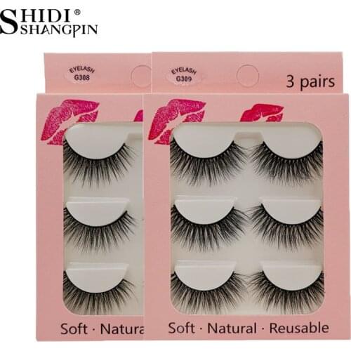 3 pairs mink lashes makeup false eyelashes fluffy dramatic mink eyelashes eyelash extension make up cilios maquiagem faux cils