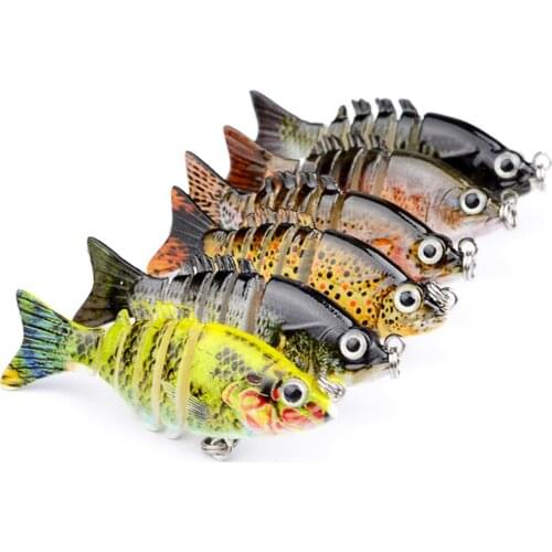 3PCS Multi section 5 Segment Fishing Fish Lure Swimbait Crankbait Minnow 5cm/2.3g