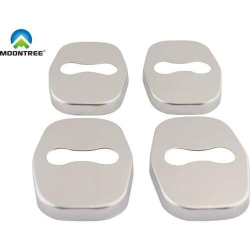 4 pcs Silver Car Door Lock Protective Cover for Peugeot 208 2008 3008 301 308 508