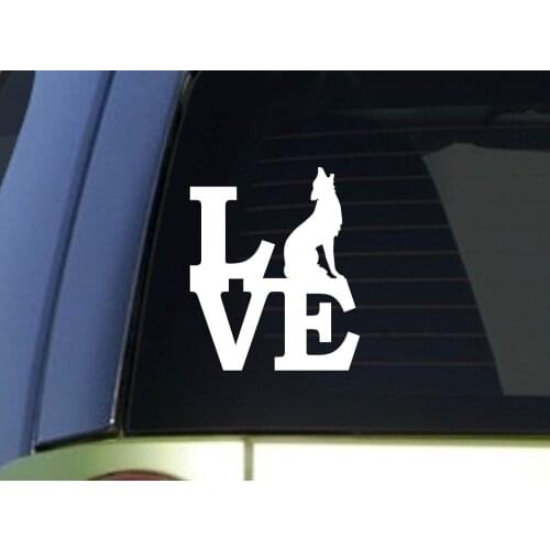 Coyote Love 6 inch Sticker decal predator decoy yellowstone window Sticker