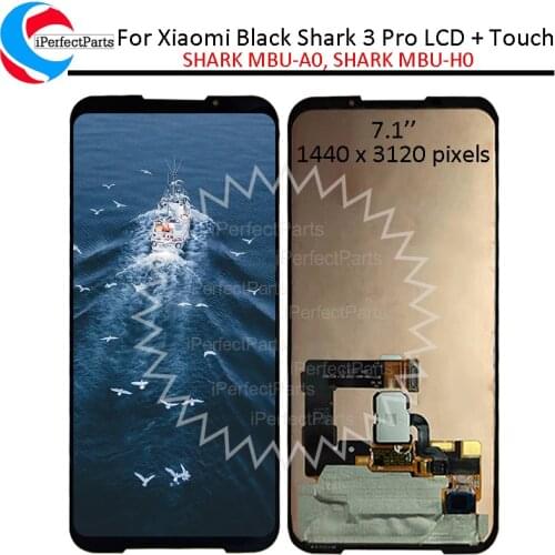 7.1'' AMOLED For Xiaomi Black Shark 3 Pro LCD Touch Panel Screen Digitizer For BlackShark 3 Pro tela Display SHARK MBU-A0 MBU-H0