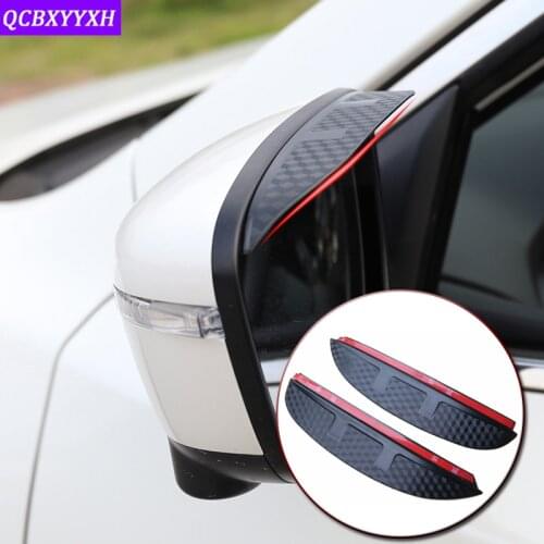 Car-styling For Nissan Tiida Teana Navara NP300 D23 Patrol Y62 Armada Rearview Mirror Eyebrow Rain Gear Shield Anti-rain Cover