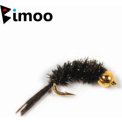 Bimoo 10pcs Pheasant Tail Nymph Plastic Bead Head