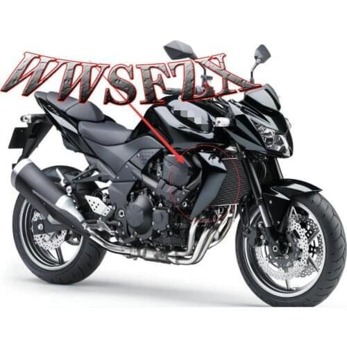 Z750 Z-750 coverFor Kawasaki Z750 2008 2009 2010 2011 2012 Radiator Side Cover Cowl Protector Gloss Black sliver ABS Z 750