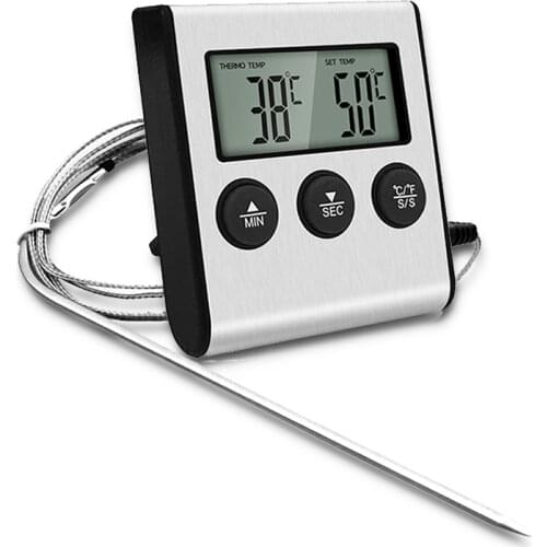 Digital Cooking Thermometer for BBQ Meat Oven Food Probe Water Oil Temperature Sensor Kitchen Cooking Alarm Timer Accessories