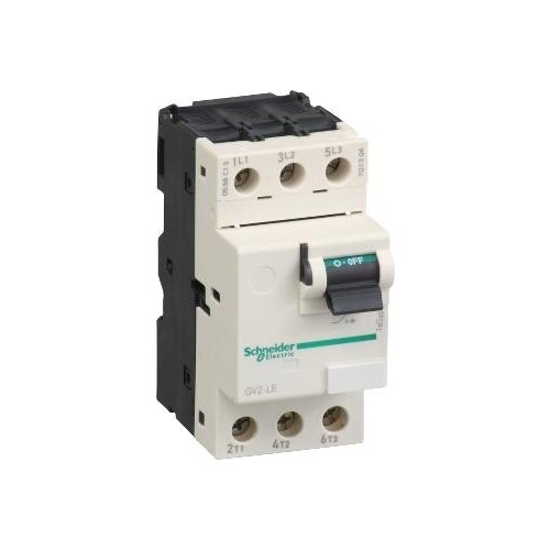 GV2LE22 GV2-LE22 Motor circuit breaker, TeSys GV2, 3P, 25 A, magnetic, toggle control, screw clamp terminals