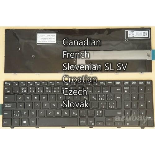 Canadian French Slovenian SV Croatian Czech Slovak Keyboard for Dell Inspiron 15-3000 3568 3573 3576 15-5000 5542 5543 5545 5547