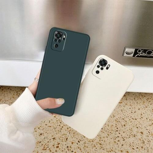 Square Liquid Silicone Case For Xiaomi Redmi Note 10 4G 10s POCO M3 F3 K40 Mi 10T Pro 11 Lite Ultra Soft TPU Back Cover Fundas