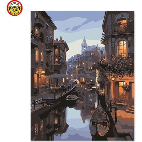 Painting by numbers art paint by number DIY decoration drawing room bedroom sofa background hanging picture hundred flower fragr