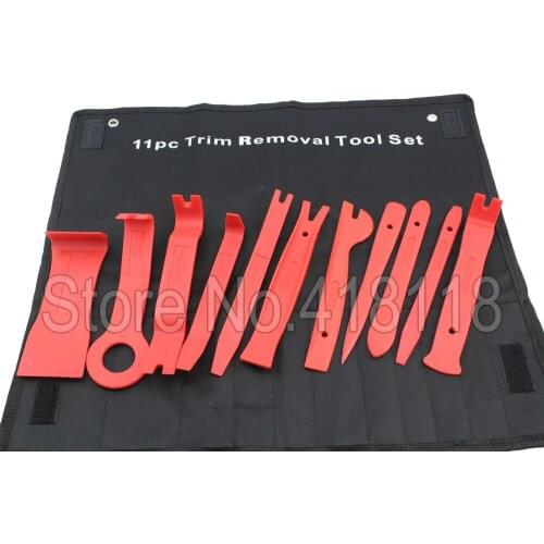 11PC AUTO HANDLE BAR PLASTIC TRIM REMOVAL TOOLS TOMMY BAR KIT