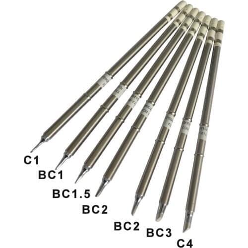 Gudhep T12 BC1 BC2 BC3 C1 C4 C5 T12 Soldering Iron Tips for FM203 FX951 Soldering Rework Station FM2028 FX9501 Handle