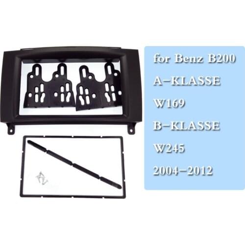 New Car Radio Fascia fit for Benz B200 A-KLASSE W169 B-KLASSE W245 2004-2012 Car refitting DVD frame Panel Radio fascia 2DIN