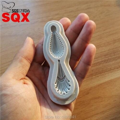 New arrival Gem Pendant Fondant Cake Decorating Tools Chocolate Gumpaste Moulds Cupcake Baking Moulds SQ16352