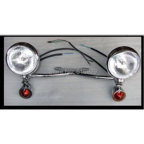 NEW DESIGN motorcycle CHROME DRIVING PASSING TURN SIGNALS SPOT head LIGHT BAR FOR YAMAHA SUZUKI HONDA KAWASAKI