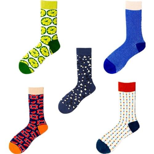 Peonfly Pair 1 Men Color Combed Cotton Mens Casual with Print Knitting Funny Cartoon Animal Novelty Crew Socks Gift