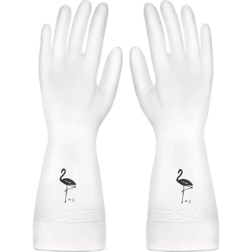 Washing Gloves Women Waterproof Rubber Latex Thin Kitchen Laundry Plastic Cleaning Dishes Household Chores Kitchen Tools