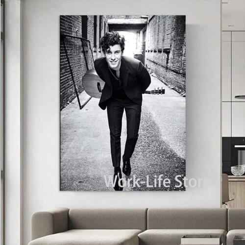 Shawn Peter Raul Mendes Poster Wall Art Canvas Painting Poster and Pictures for Office Hospital Living Room Bedroom Décor