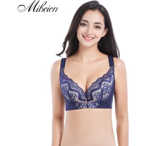 Gathered pretty mm with steel ring 115D PP point palm pattern upper support push up bra