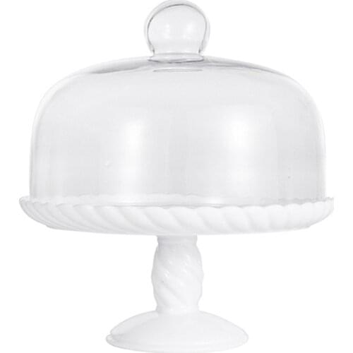 Nordic Cute Rabbit Fruit Plate Glass Cover Cake Tray Zero Household Tableware White Ceramic Plate Wedding Dessert Storage Tray