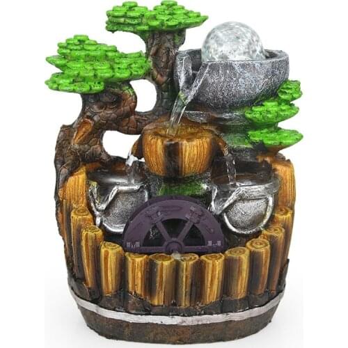 Bonsai humidifier and fengshui wheel humidifier home decoration craft gift room office fortune Transfer the ball