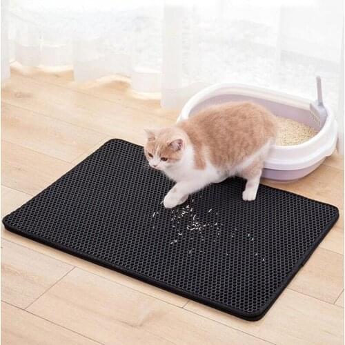 Waterproof Pet Cat Litter Mat EVA Double Layer Cat Litter Trapping Pet Litter Cat Mat Clean Pad Products For Cats Accessories