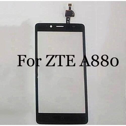 High quality For ZTE A880 Touch Screen TouchScreen Digitizer Sensor Replacement For ZTE A 880 Touch panel with flex cable