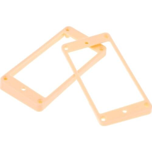 High Quality Cream Curved Neck Bridge Pickup Frame Mounting Rings For LP Electric Guitar ABS